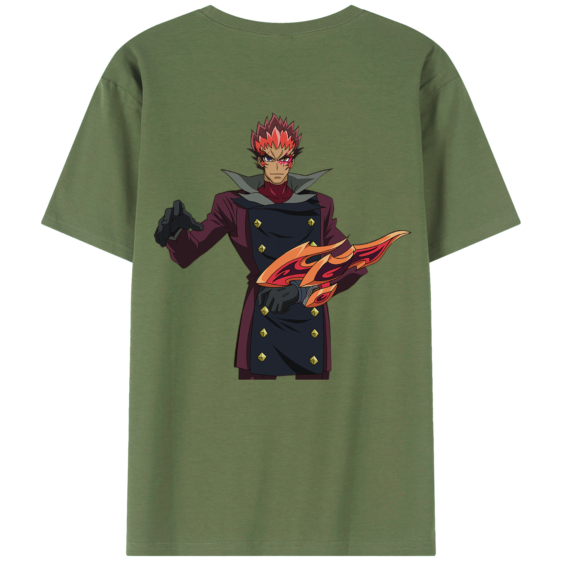 （画像用） 遊☆戯☆王 Yu-Gi-Oh! 綿100％ メンズ半袖Tシャツ（バックプリント） 通気性